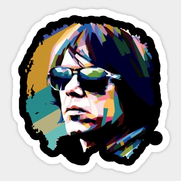 Neil Young Sticker by Pixy Official